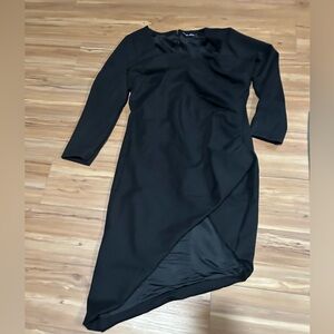 Lavish Alice LBD Ruched 3/4 Length Sleeve Dress Size 22